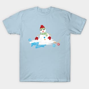 merry christmas melting snowman T-Shirt